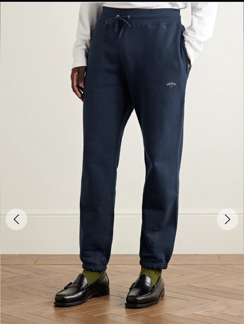 #314.Noah NYC Core Tapered Logo-embroidered Cotton-jersey Sweatpants $160